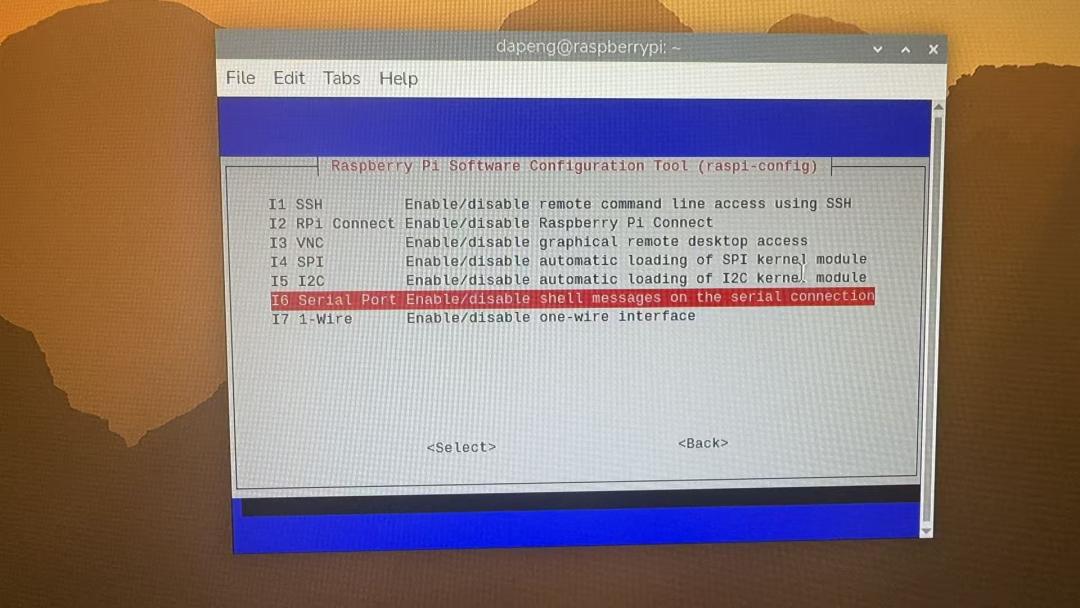 raspi-config serial port login shell and hardware enablement options