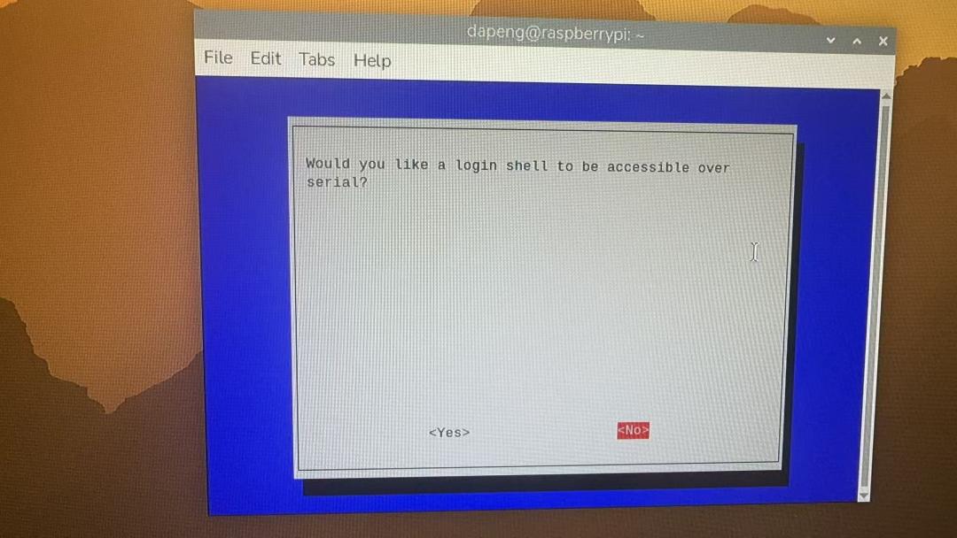 Confirming the serial port enable change in raspi-config