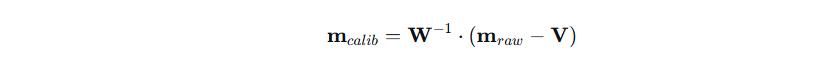 Calibration equation applying the inverse error matrix to the corrected measurement