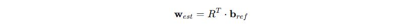 Reference magnetic field rotated back into the body frame