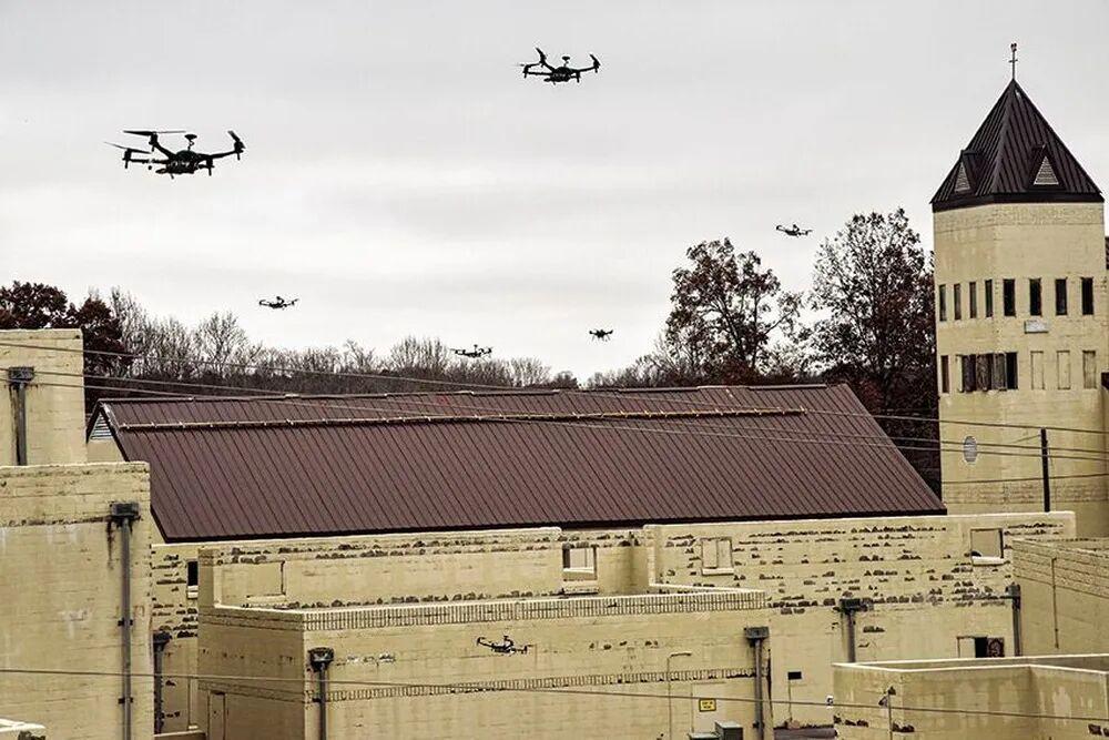 DARPA OFFSET program drone swarm urban warfare field experiment at Fort Campbell Kentucky