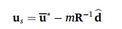 Final safe control input obtained by subtracting the disturbance compensation from the optimiser output