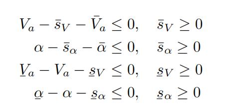 Soft constraints on airspeed and angle of attack with non-negative slack variables