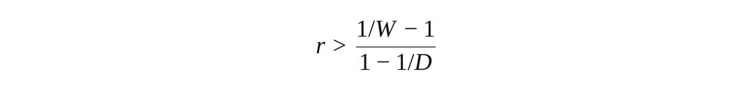 Rearranged condition on the diffuse-to-self-noise ratio r for a net SNR gain