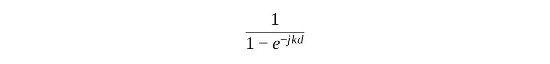 Compensation factor applied to the target direction as a function of frequency